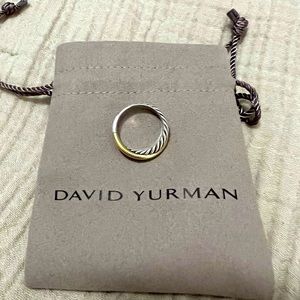 David Yurman crossover ring with 18k gold